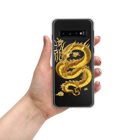 Gold eastern dragon Samsung phone case